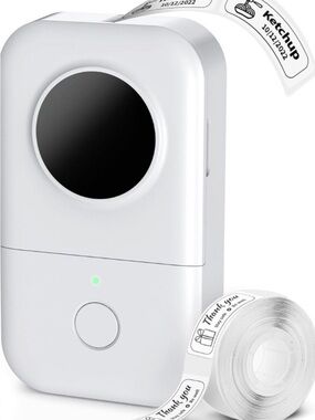Phomemo D30 - Portable White Label Printer with Thermal Sticker Rolls